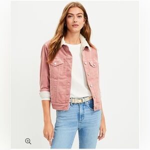 NWT Loft Sherpa Lined Corduroy Trucker Jacket - XL